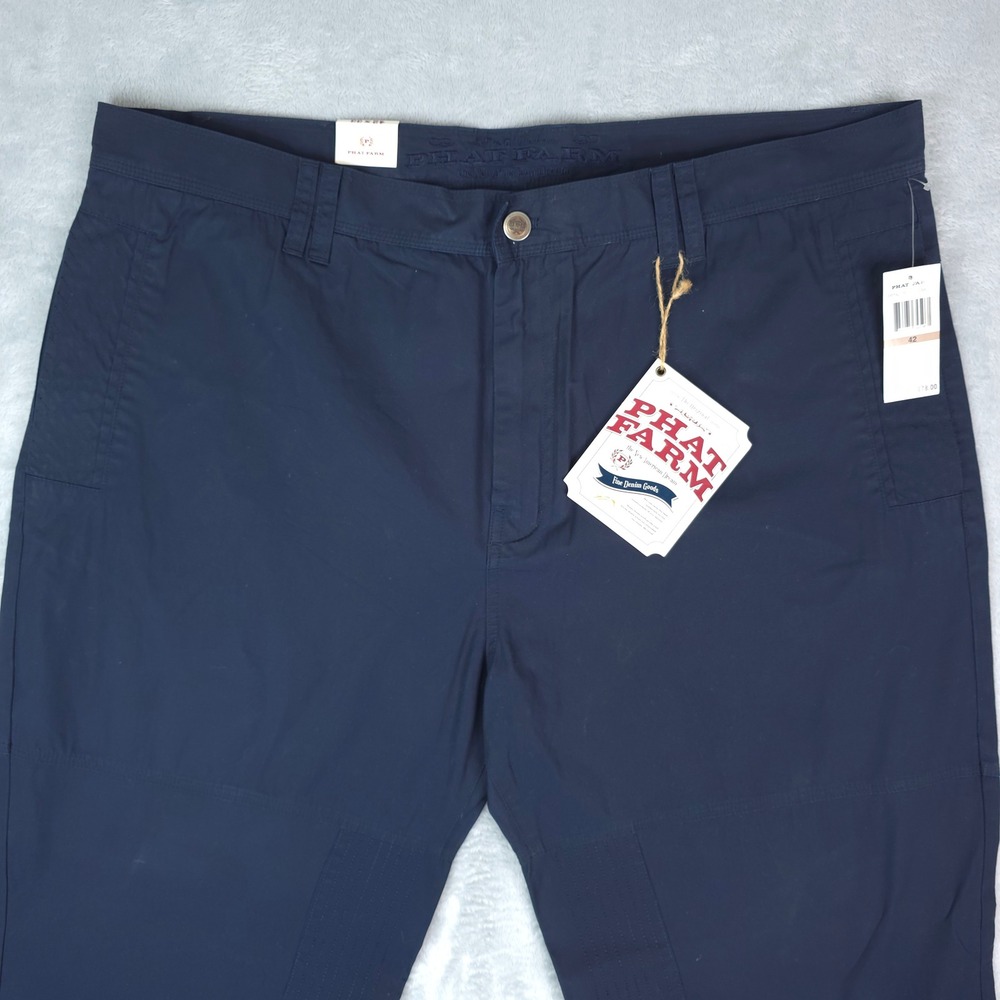 Phat‎ Farm Pants Mens 42x33 Navy Blue Streetwear Y2K Hip Hop Urban - Picture 3 of 15